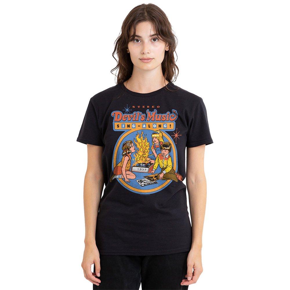 Black - Steven Rhodes - Steven Rhodes Devils Music Singalong T Shirt Blac - 1