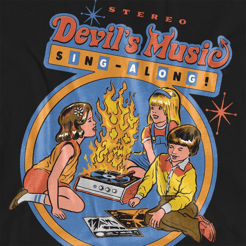 Black - Steven Rhodes - Steven Rhodes Devils Music Singalong T Shirt Blac - 2