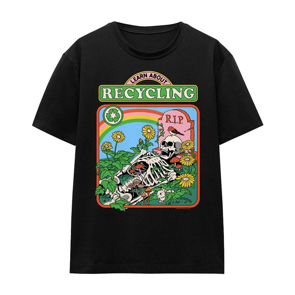 Black - Steven Rhodes - Steven Rhodes Learn About Recycling T Shirt Black - 4