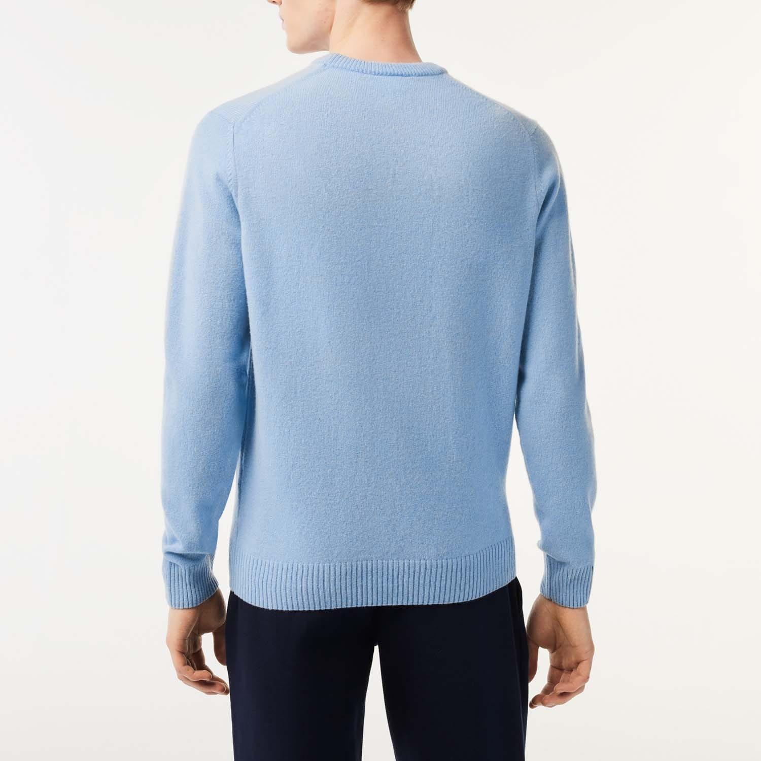 Blue - Lacoste - Crew Neck Wool Sweater - 2