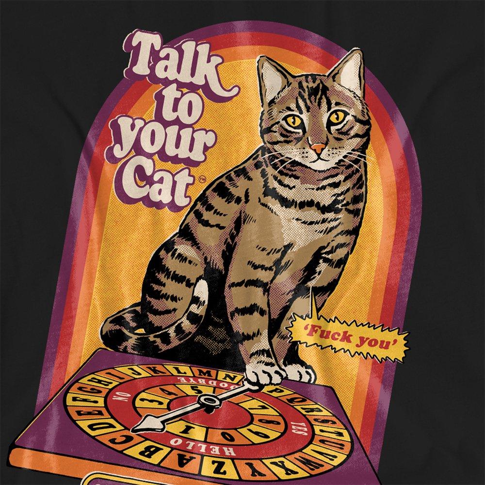 Black - Steven Rhodes - Steven Rhodes Talk To Your Cat T Shirt Black - 2