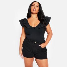 I Saw It First ISAWITFIRST V Neck Frill Detail Bodysuit