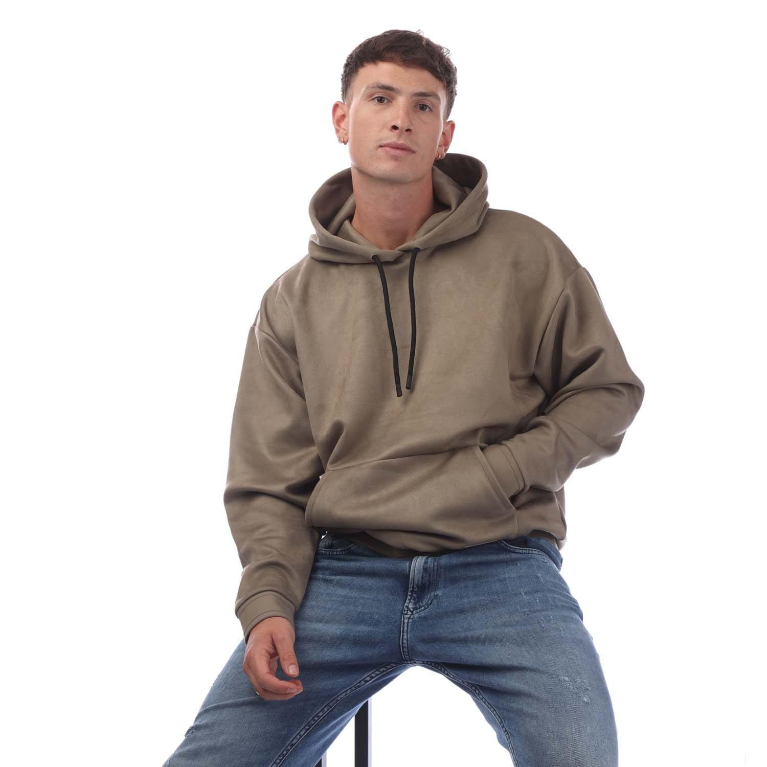 Green - Hugo - Sly Suede Hoodie - 4