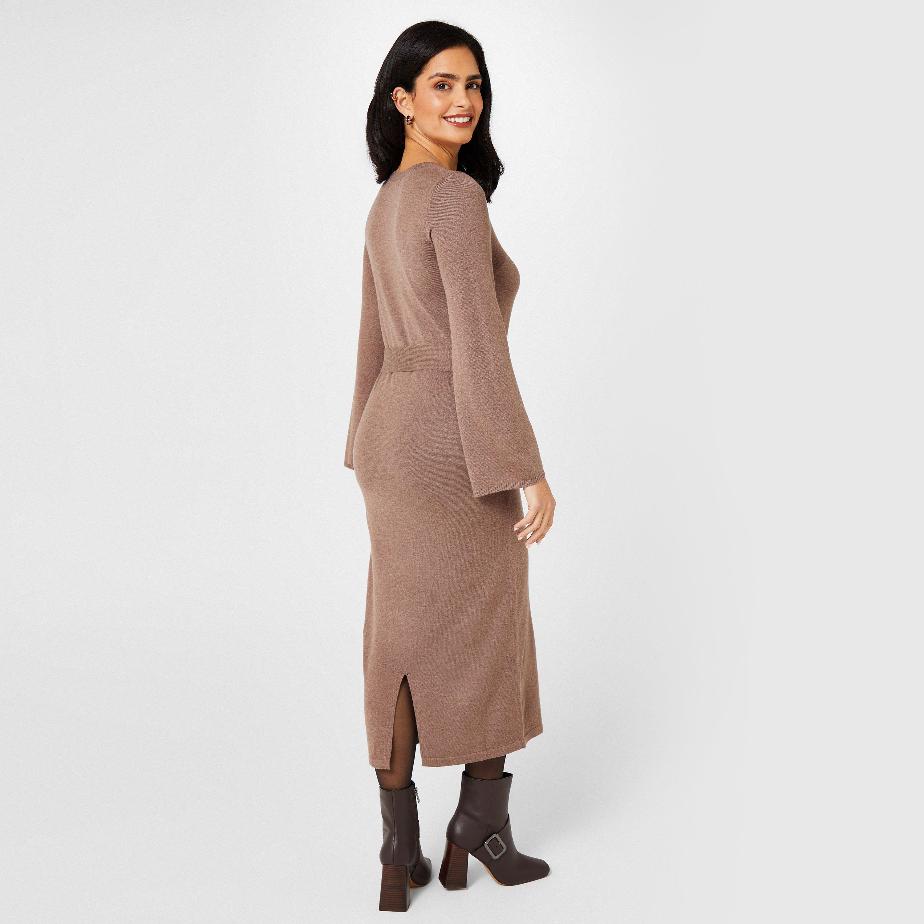 Acorn - Biba - Women's Rib Knitted Jumper Dress - 2