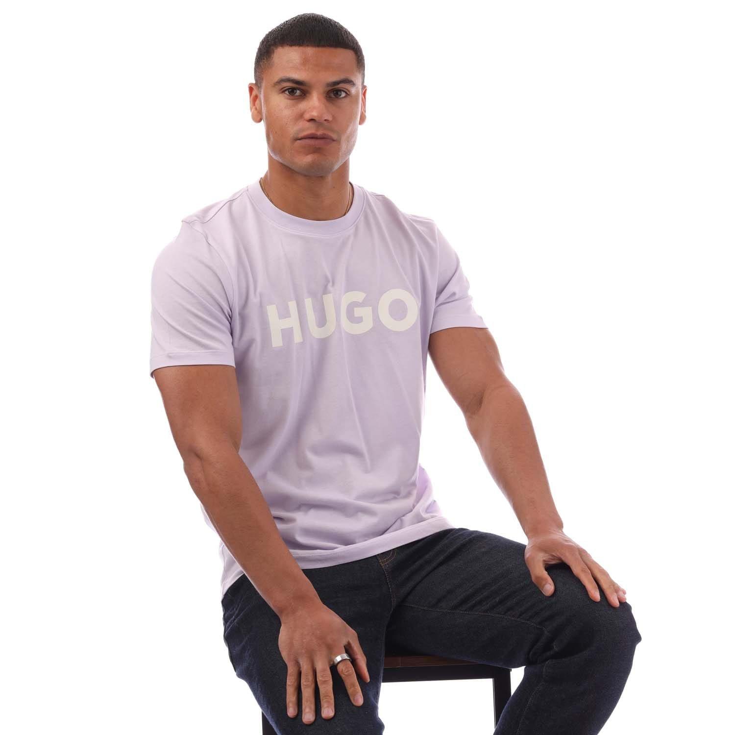 Purple - Hugo - Dulivio Regular Fit T-Shirt - 4