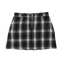 Off White Script Check Flannel Skirt