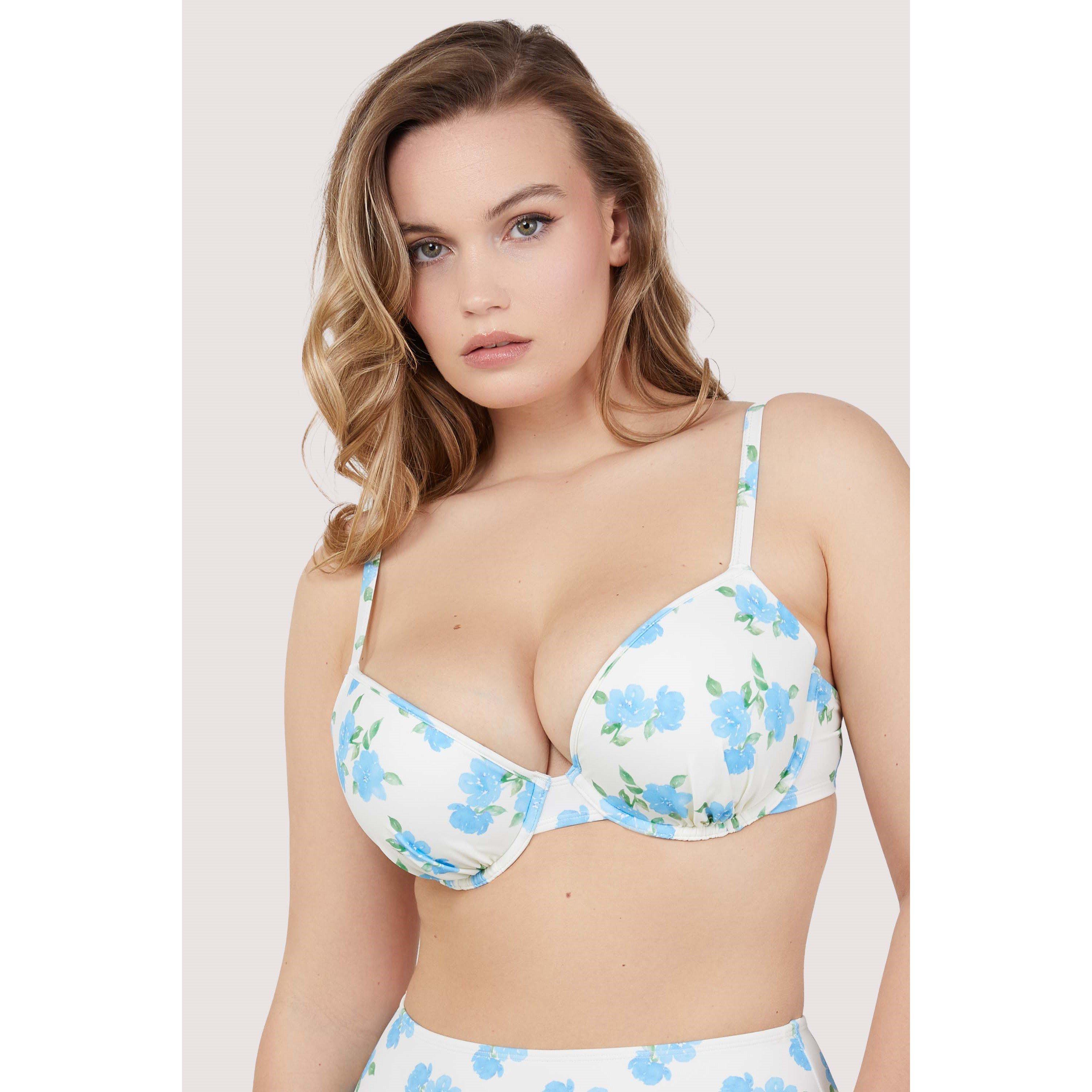 Abstract - Peek and Beau - Peek & Beau Fb Mix/Match Abs Floral Plunge Bikini - 1