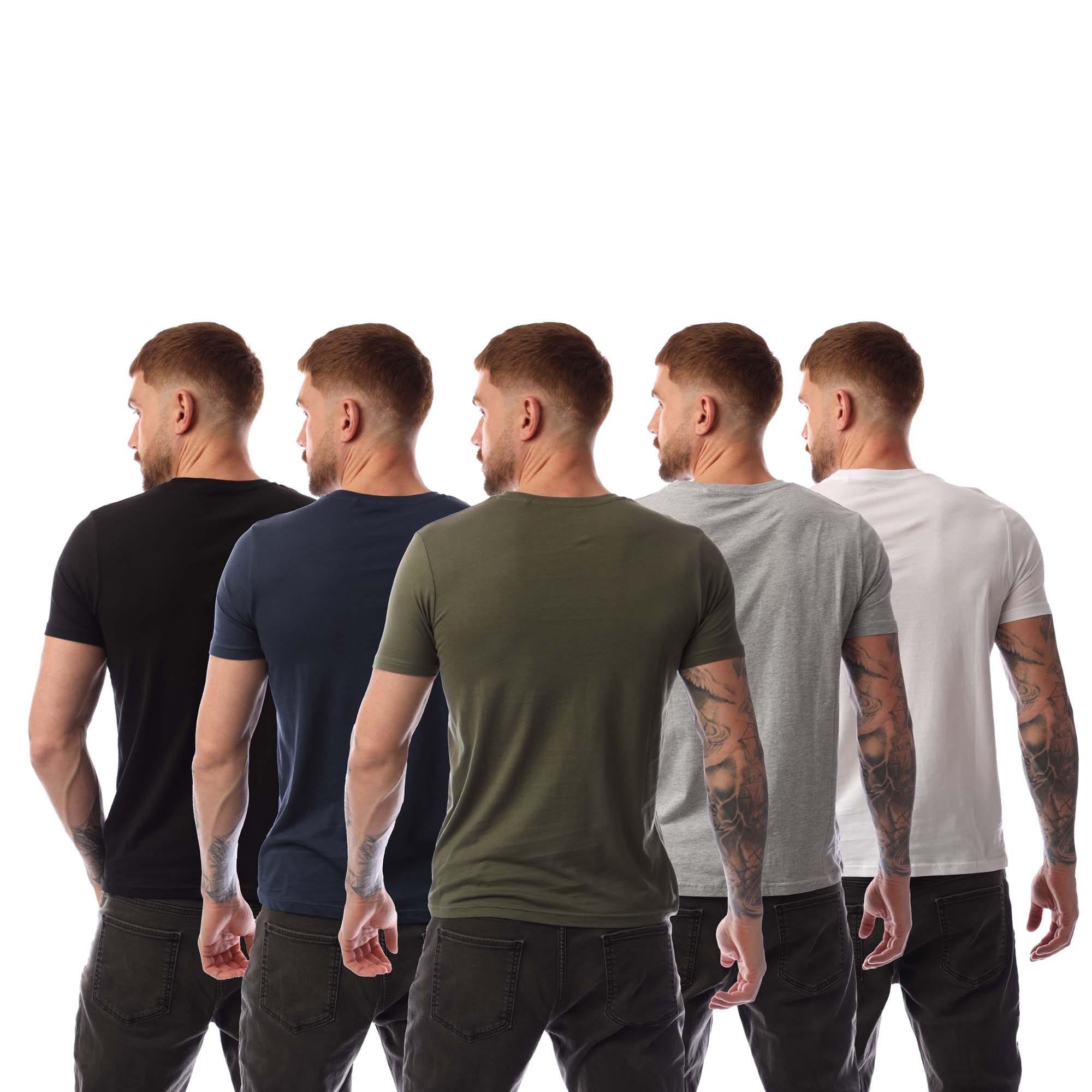 Multi Colour - Bench - Oliver 5 Pack T-Shirts - 2
