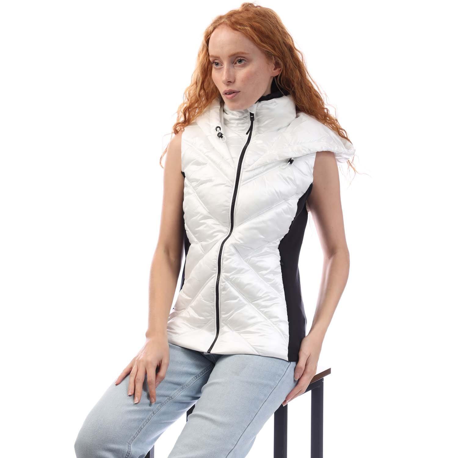 White - DKNY - Hooded Puffer Vest - 4