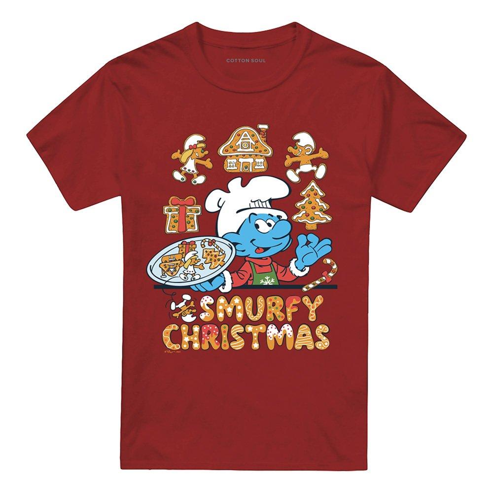 Red - Other - Smurfs Smurfy Christmas Cookies T Shirt Cardinal - 4