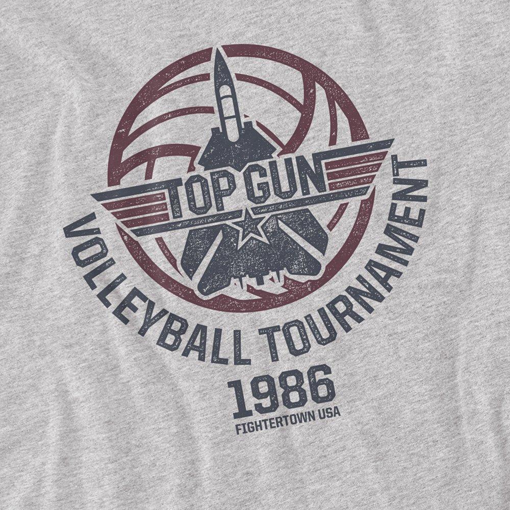 Grey - Top Gun - TOP GUN Volleyball Cotton Mens T-Shirt Grey - 2
