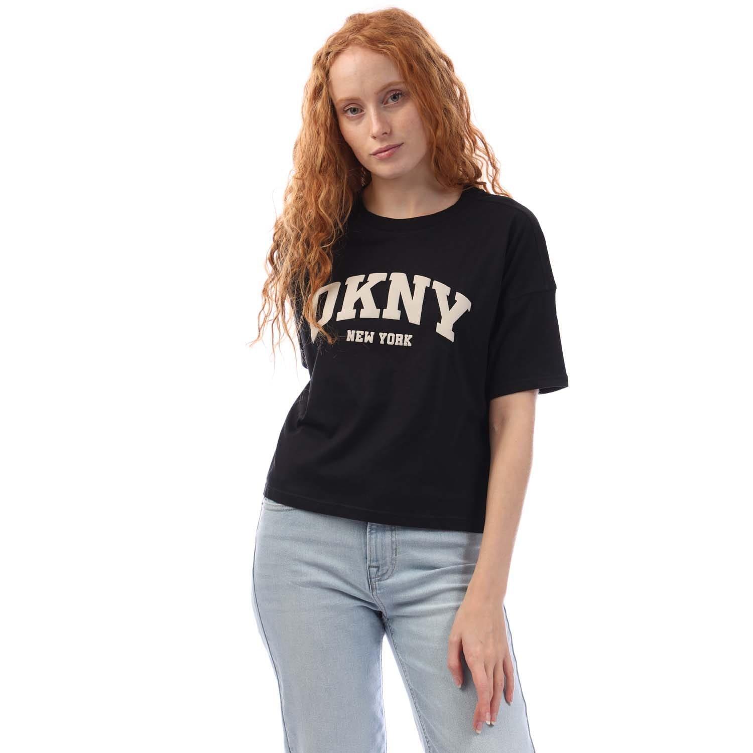DKNY Variety Puff Logo Crop T- Shirt