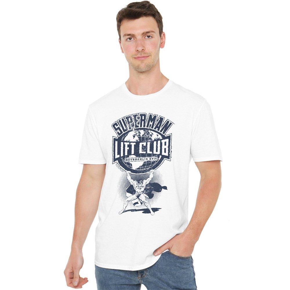 DC Comics Superman Metropolis Gym Lift Club T-Shirt White