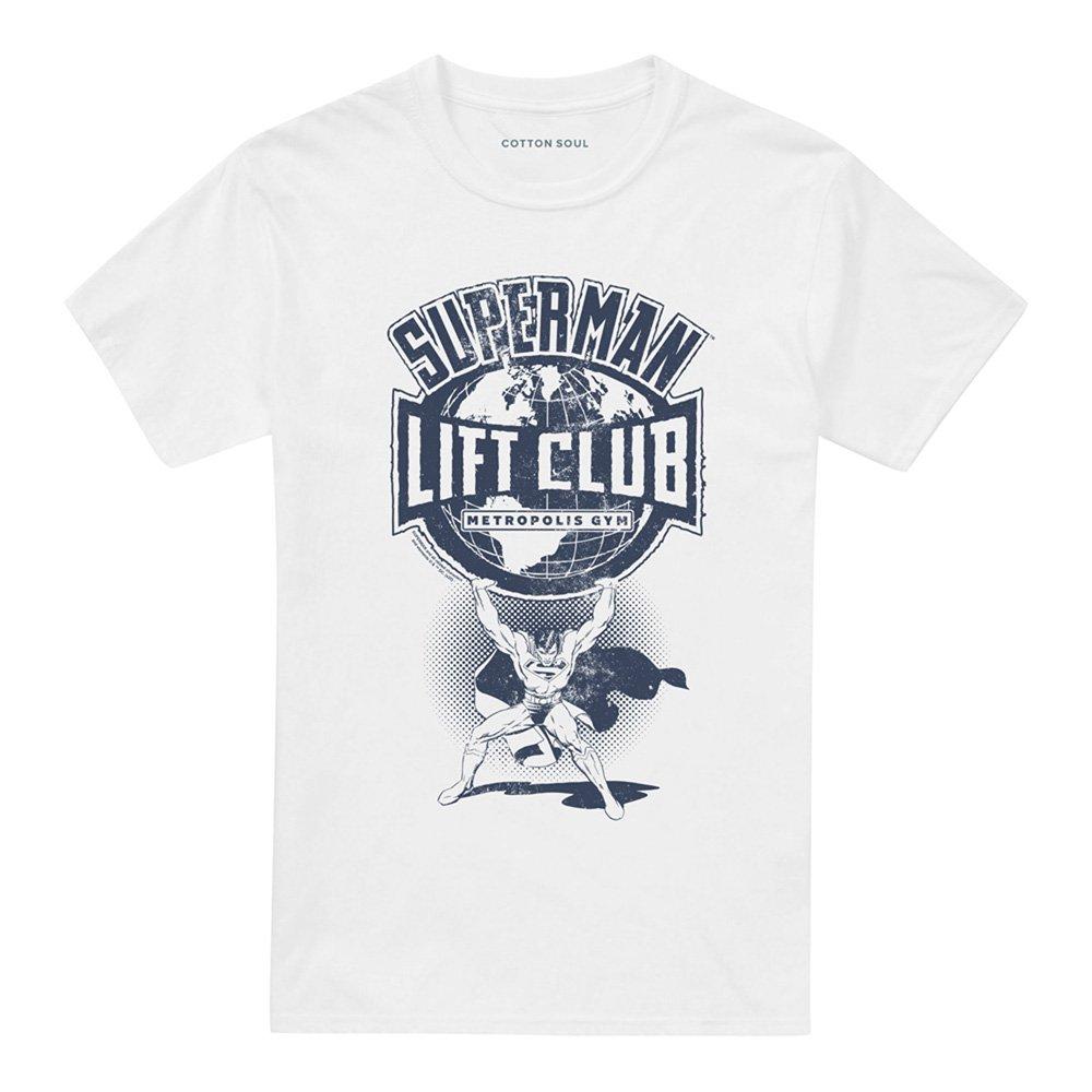 White - DC Comics - Superman Metropolis Gym Lift Club T-Shirt White - 4