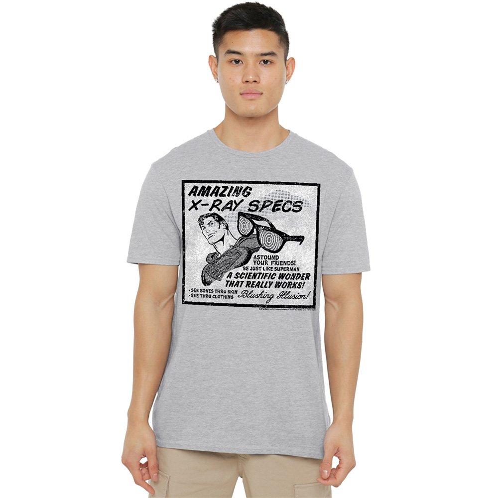 Light Grey - DC Comics - Superman Xray Specs Advert T-Shirt Athletic Heath - 1
