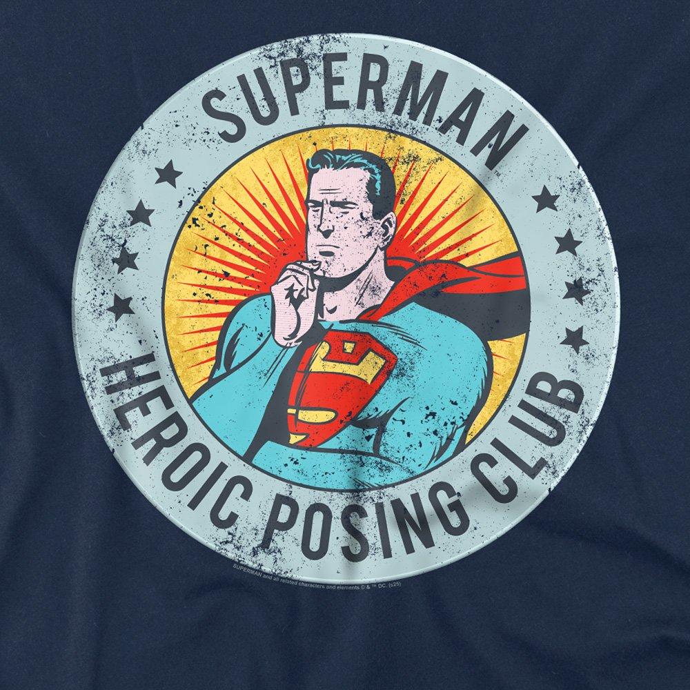 Navy - DC Comics - Superman Heroic Posing Club T-Shirt Navy - 2
