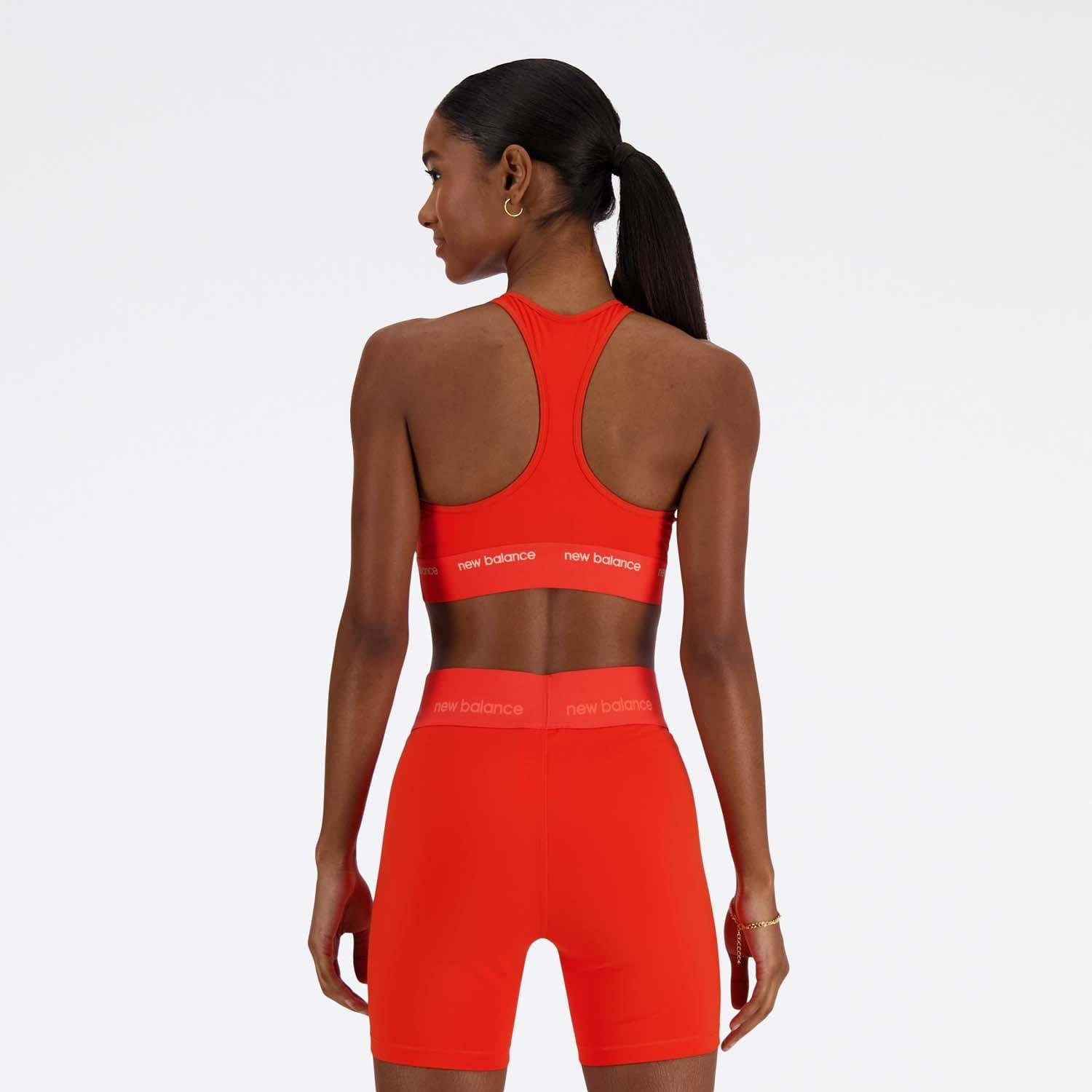 Red - New Balance - Sleek Medium Support Sports Bra - 3