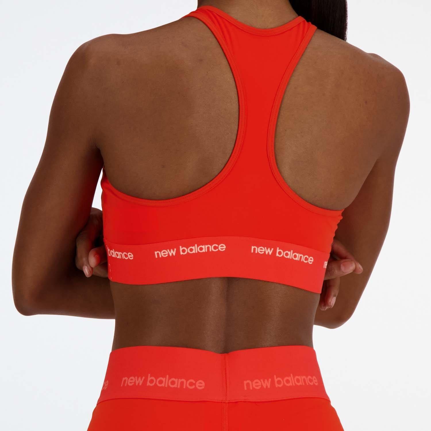 Red - New Balance - Sleek Medium Support Sports Bra - 4