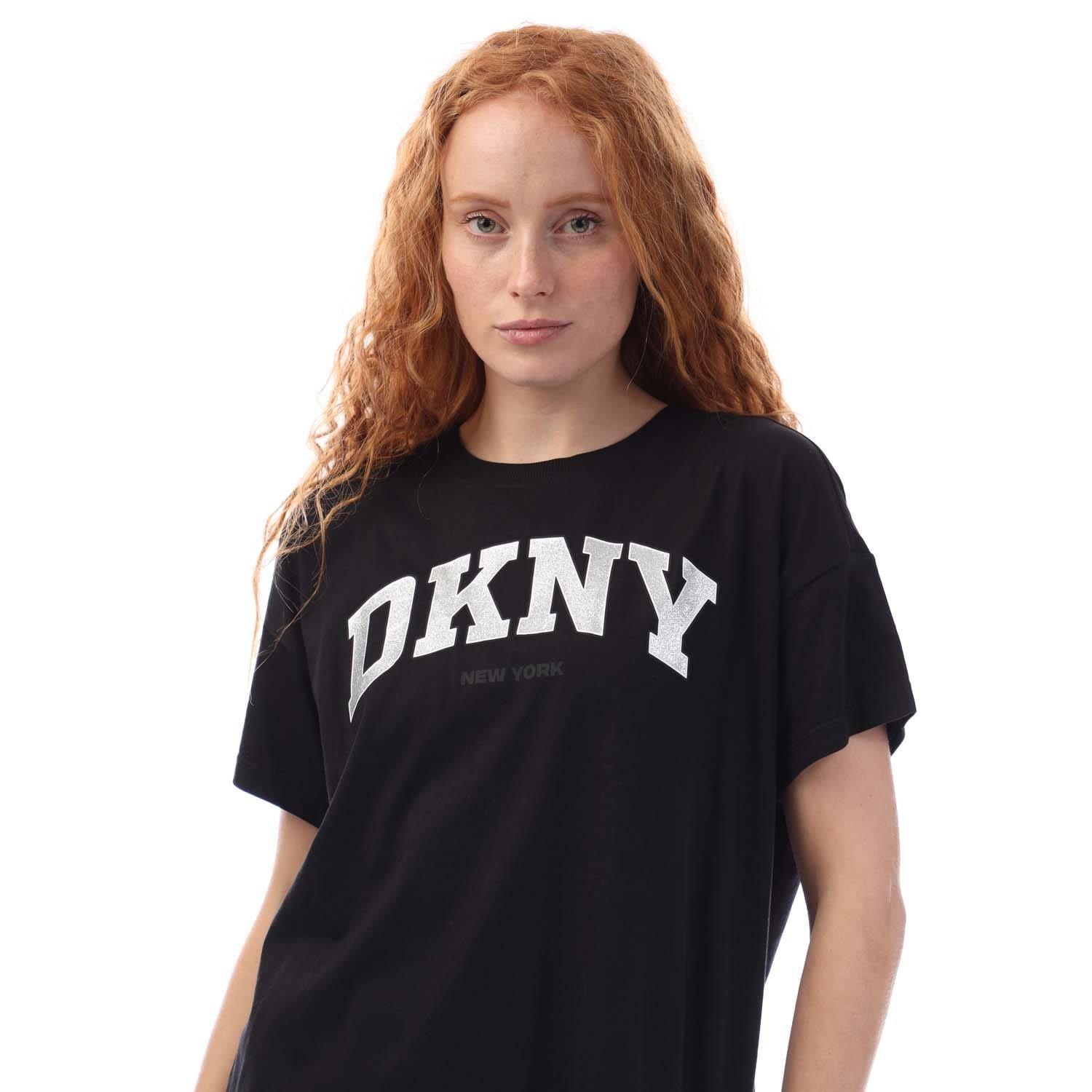 Black Silver - DKNY - Logo Short Sleeve T-Shirt - 2