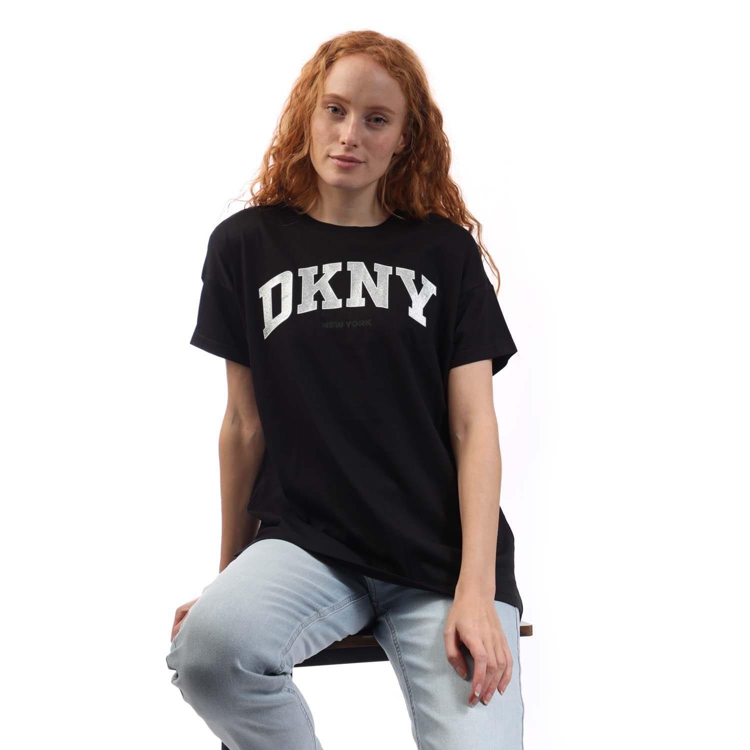 Black Silver - DKNY - Logo Short Sleeve T-Shirt - 4