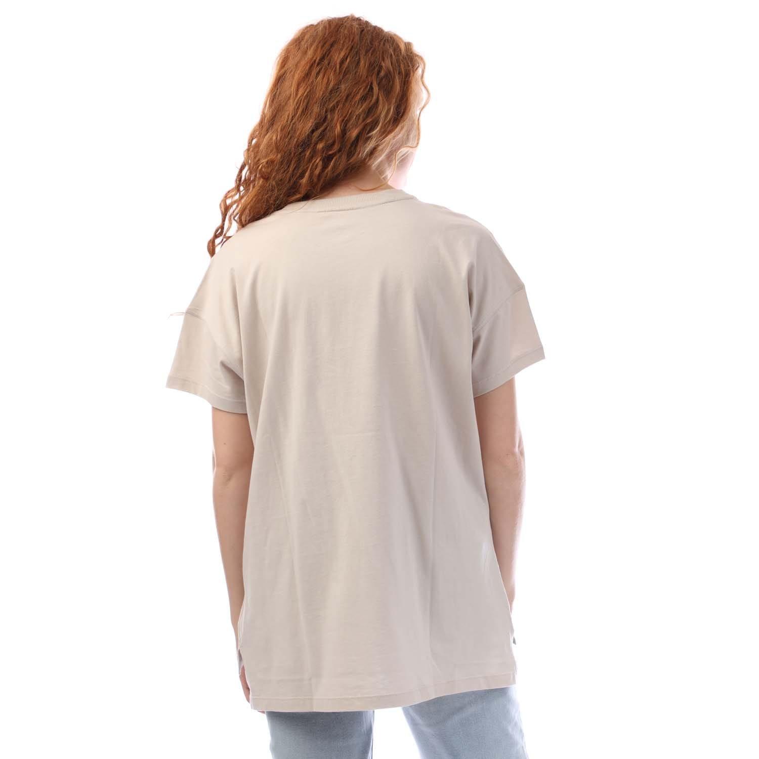 Beige - DKNY - Sequin Logo T-Shirt - 3