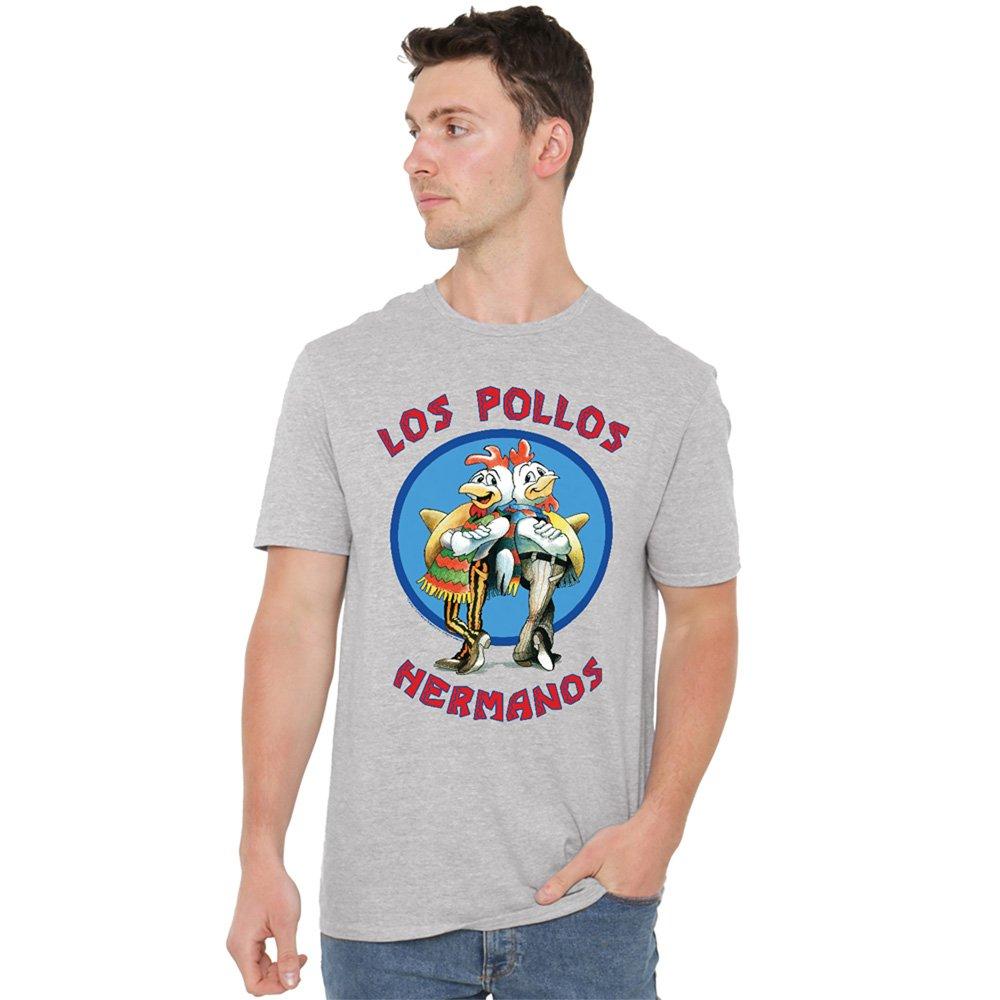 Grey - Breaking Bad - Breaking Bad Los Pollos Emblem Mens T-Shirt Grey - 1