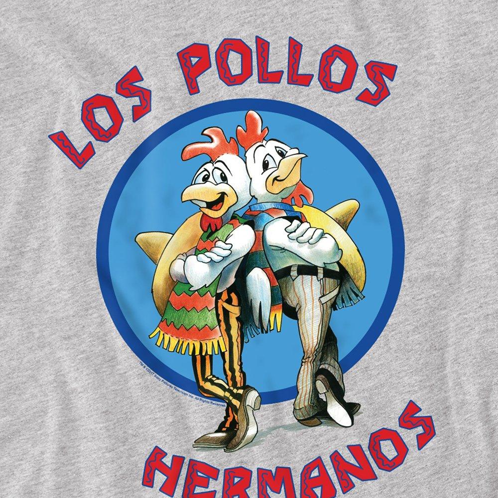 Grey - Breaking Bad - Breaking Bad Los Pollos Emblem Mens T-Shirt Grey - 2