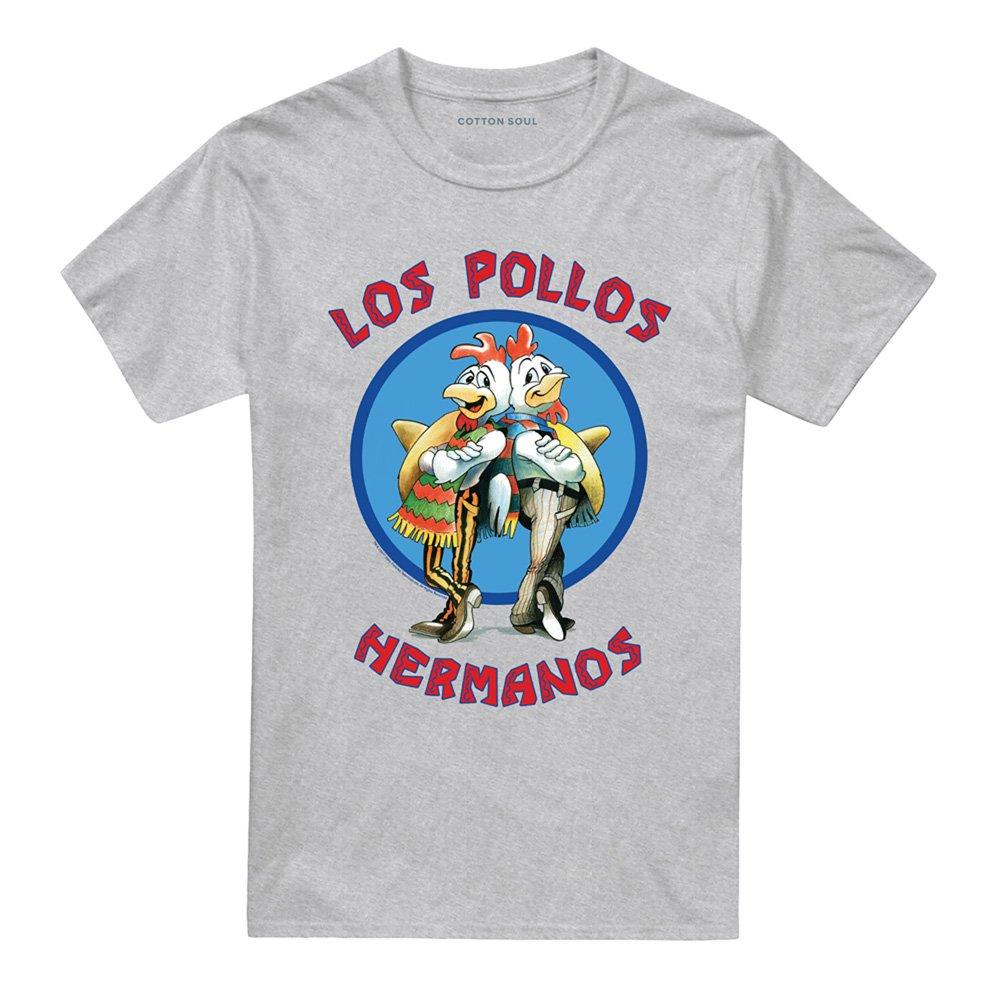 Grey - Breaking Bad - Breaking Bad Los Pollos Emblem Mens T-Shirt Grey - 4