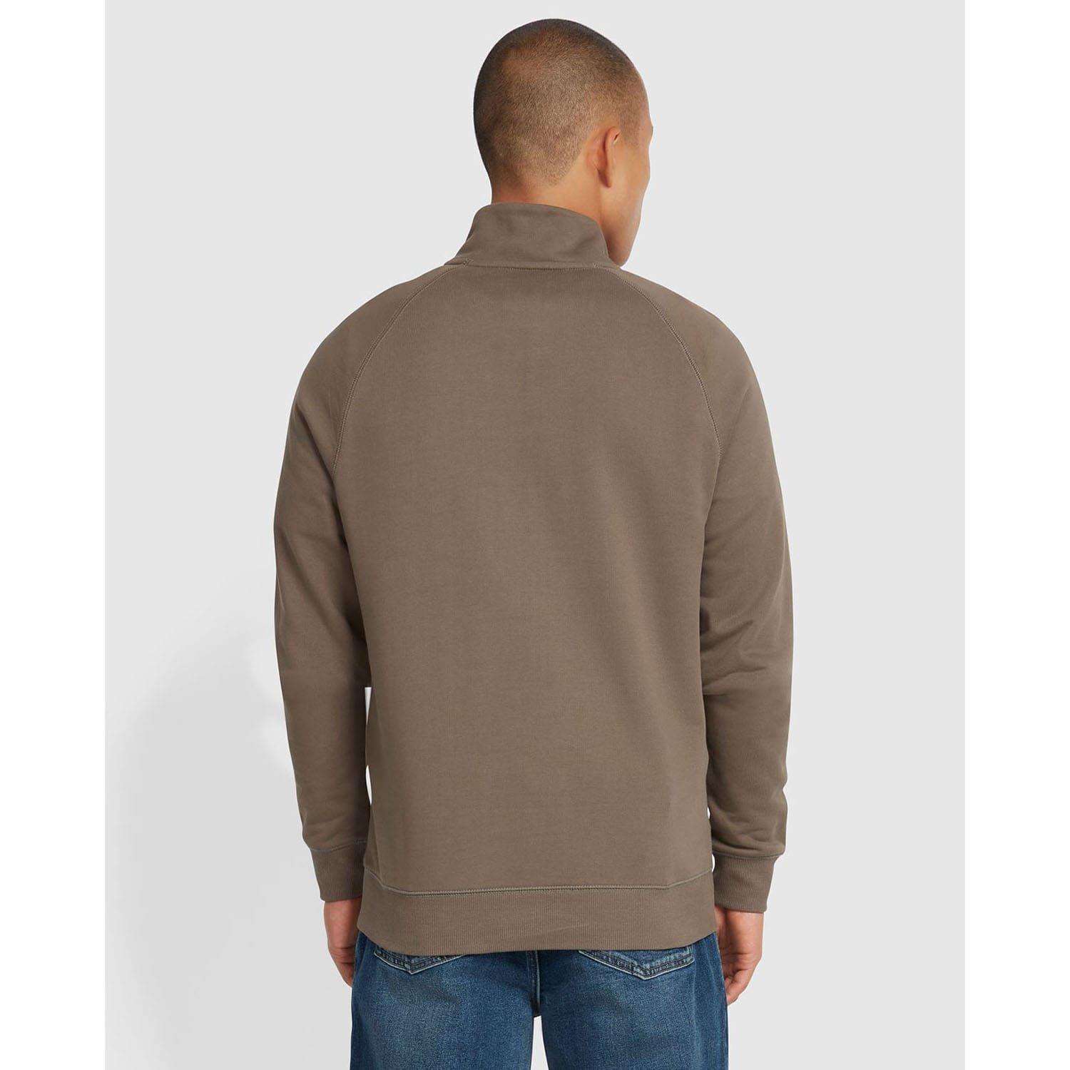 Grey - Farah - Jim quarter Zip Sweatshirt - 2