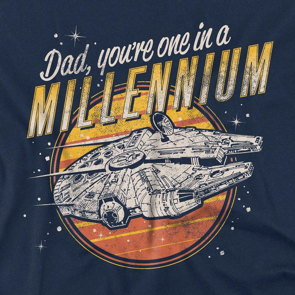 Navy - Star Wars - Star Wars Dad One In A Millennium Vintage T-Shirt - 2