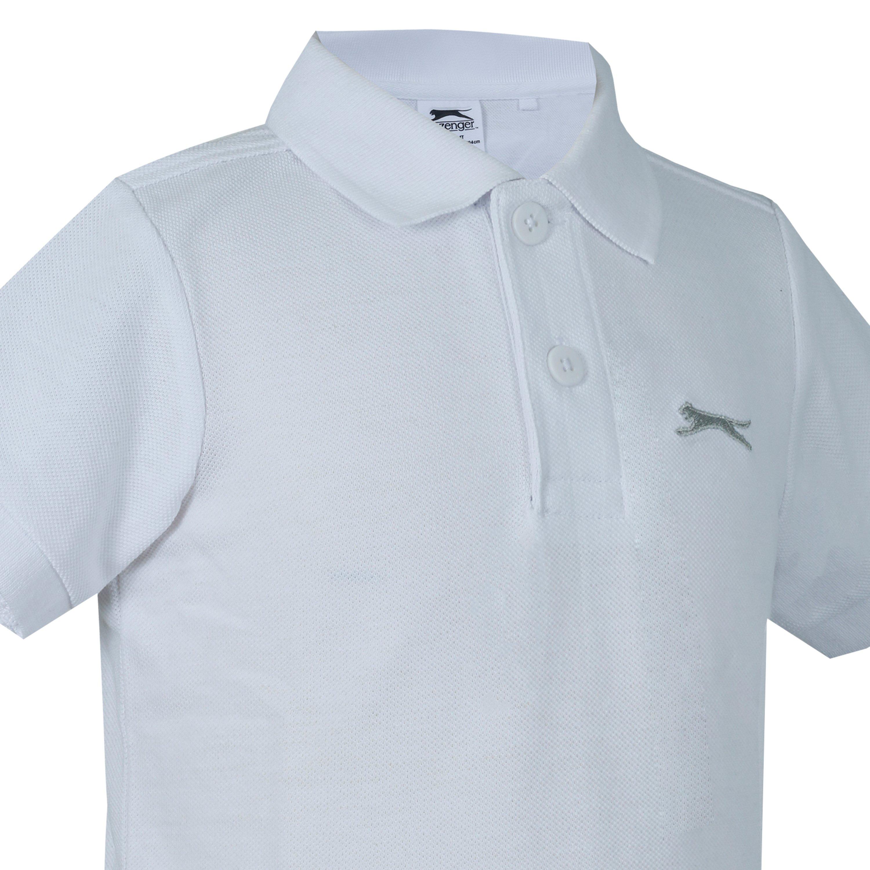 White/Wht - Slazenger - Infant Boys 2 Pack Polo Shirts - 4