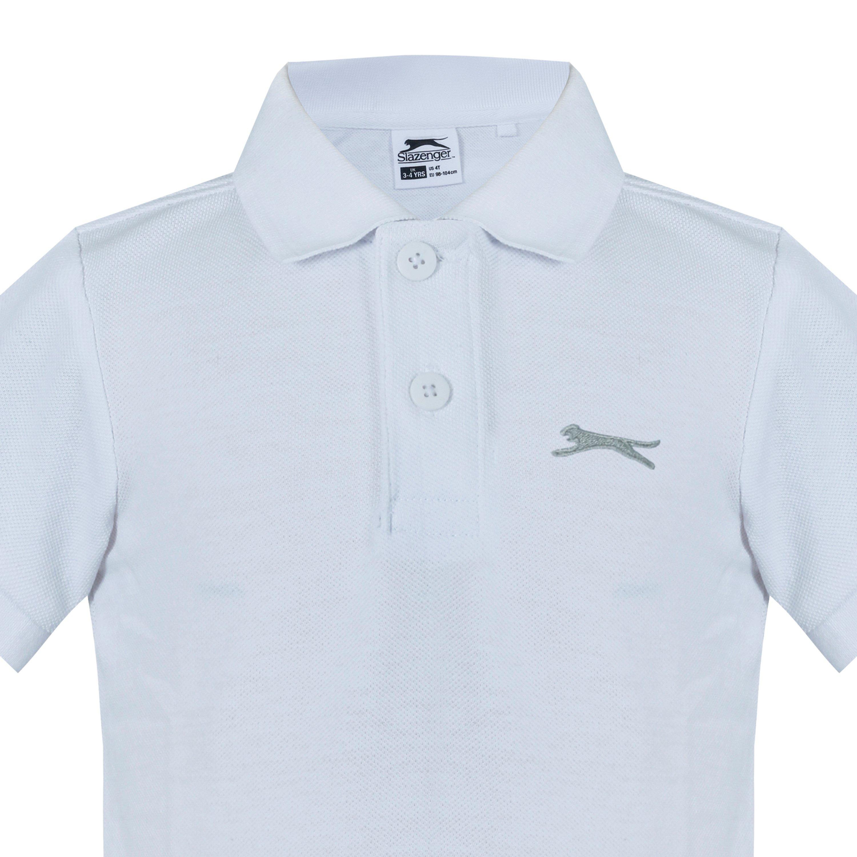 White/Wht - Slazenger - Infant Boys 2 Pack Polo Shirts - 5