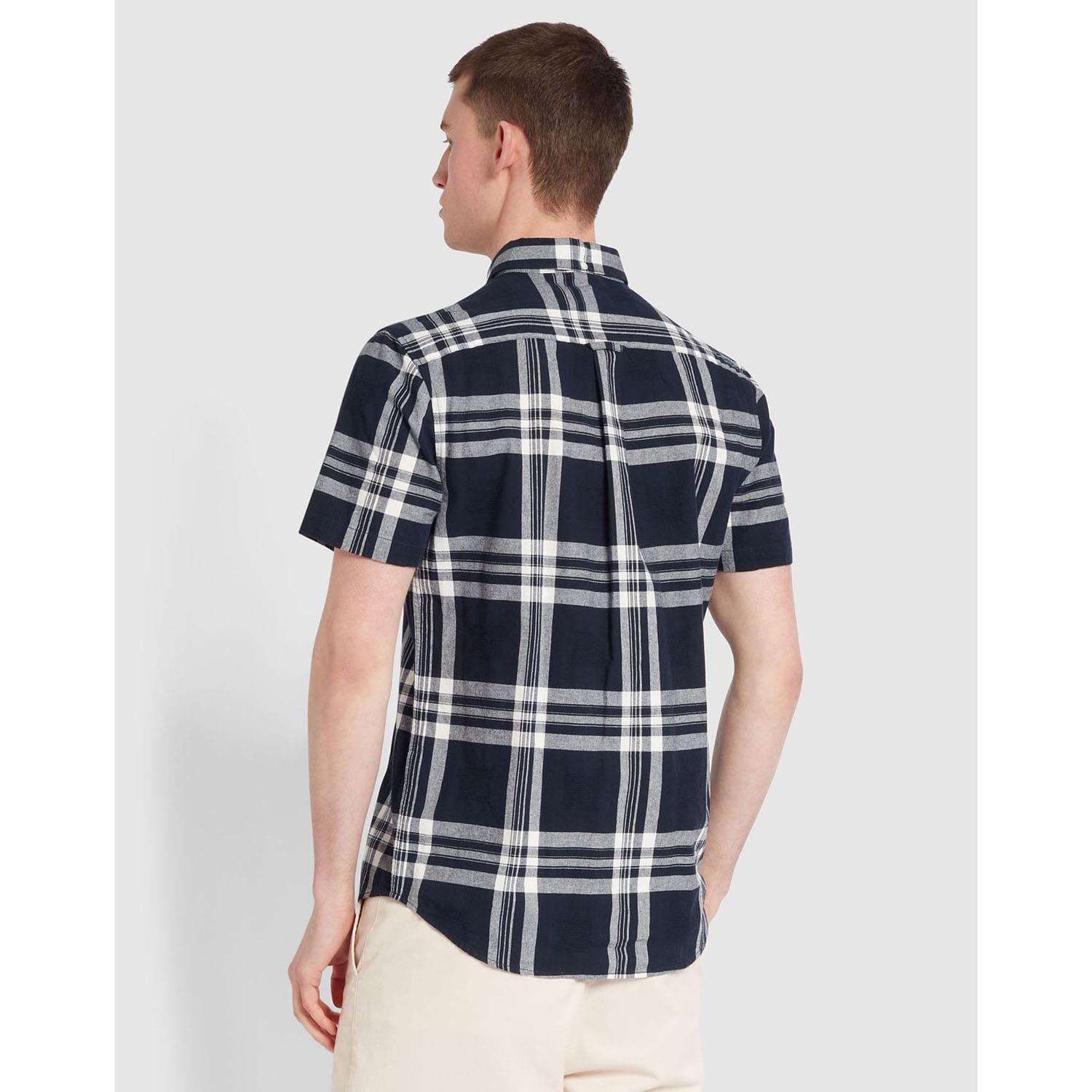 Navy - Farah - Kele Bold Check Shirt - 2