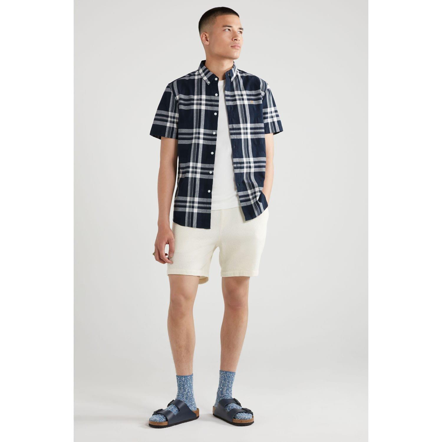 Navy - Farah - Kele Bold Check Shirt - 3