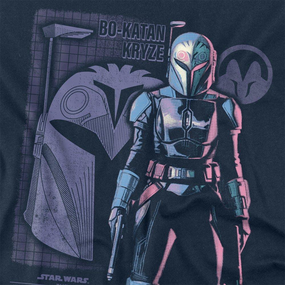 Navy - Star Wars - The Mandalorian Hero Bokatan Kryze Long Sleeve T-S - 2