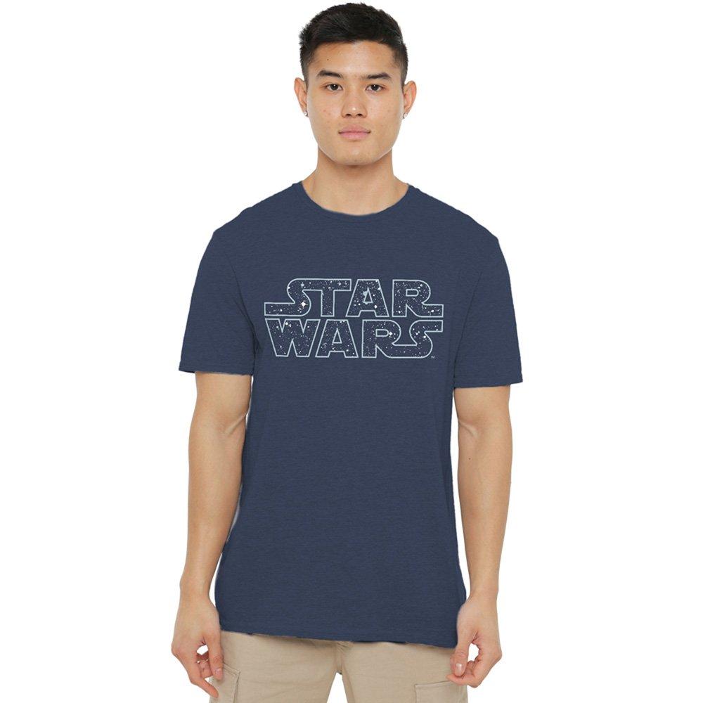 Navy - Star Wars - Star Wars Starry Logo T-Shirt Heather Navy - 1