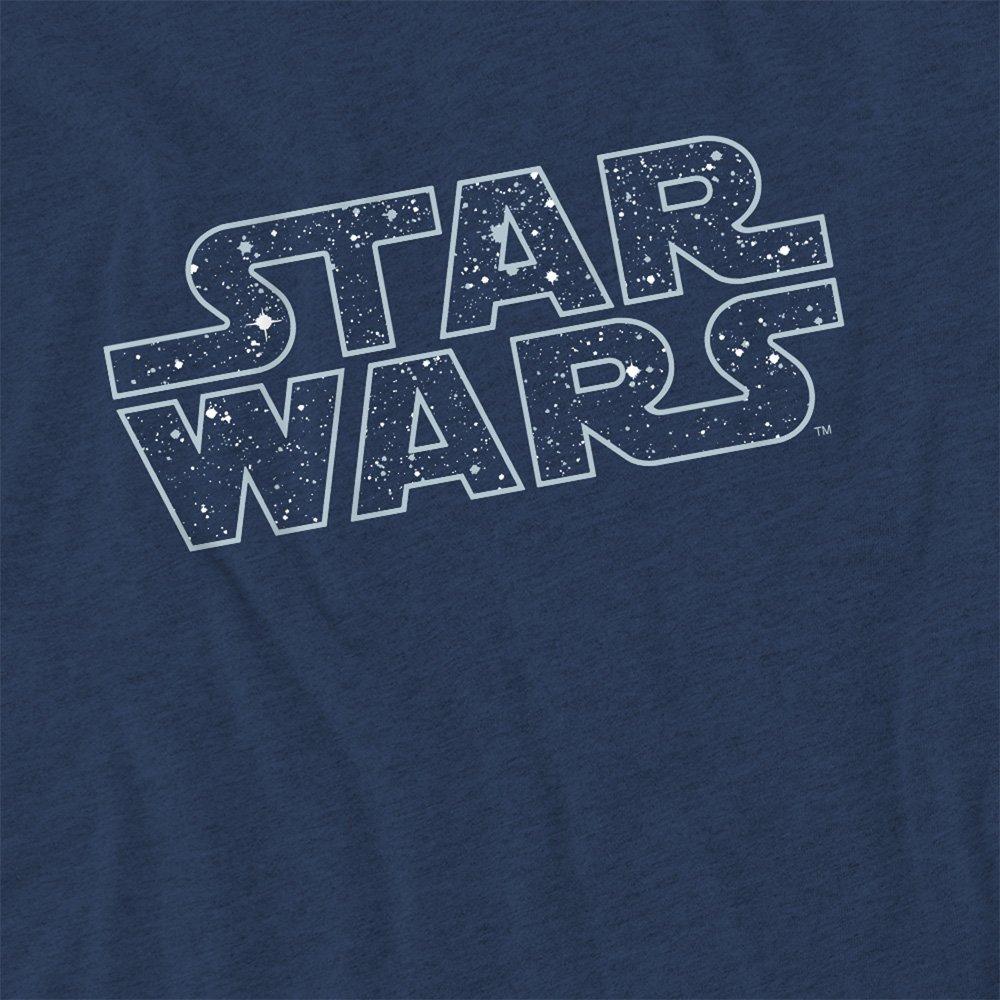 Navy - Star Wars - Star Wars Starry Logo T-Shirt Heather Navy - 2