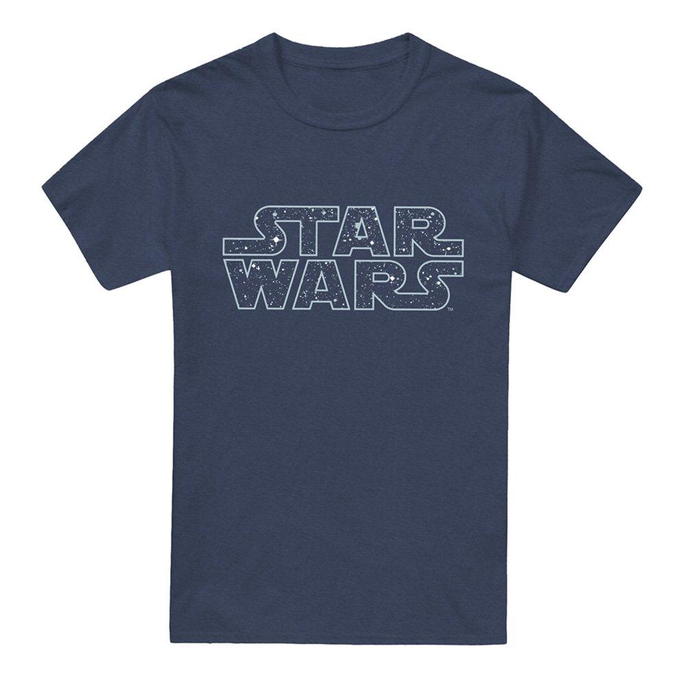 Navy - Star Wars - Star Wars Starry Logo T-Shirt Heather Navy - 4