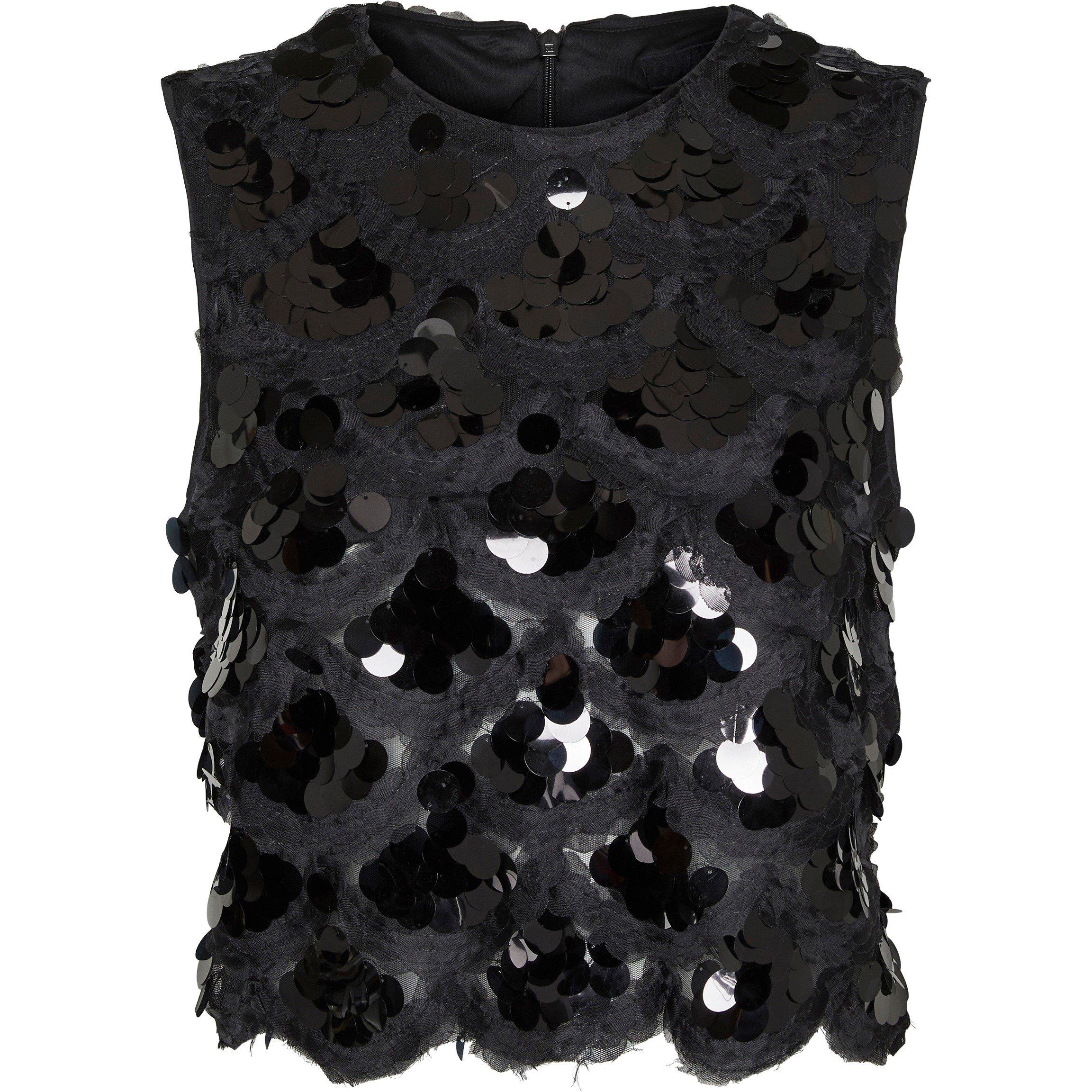 Black Sequin - Vero Moda - Women's Sanni Woven Cami Vest - 5