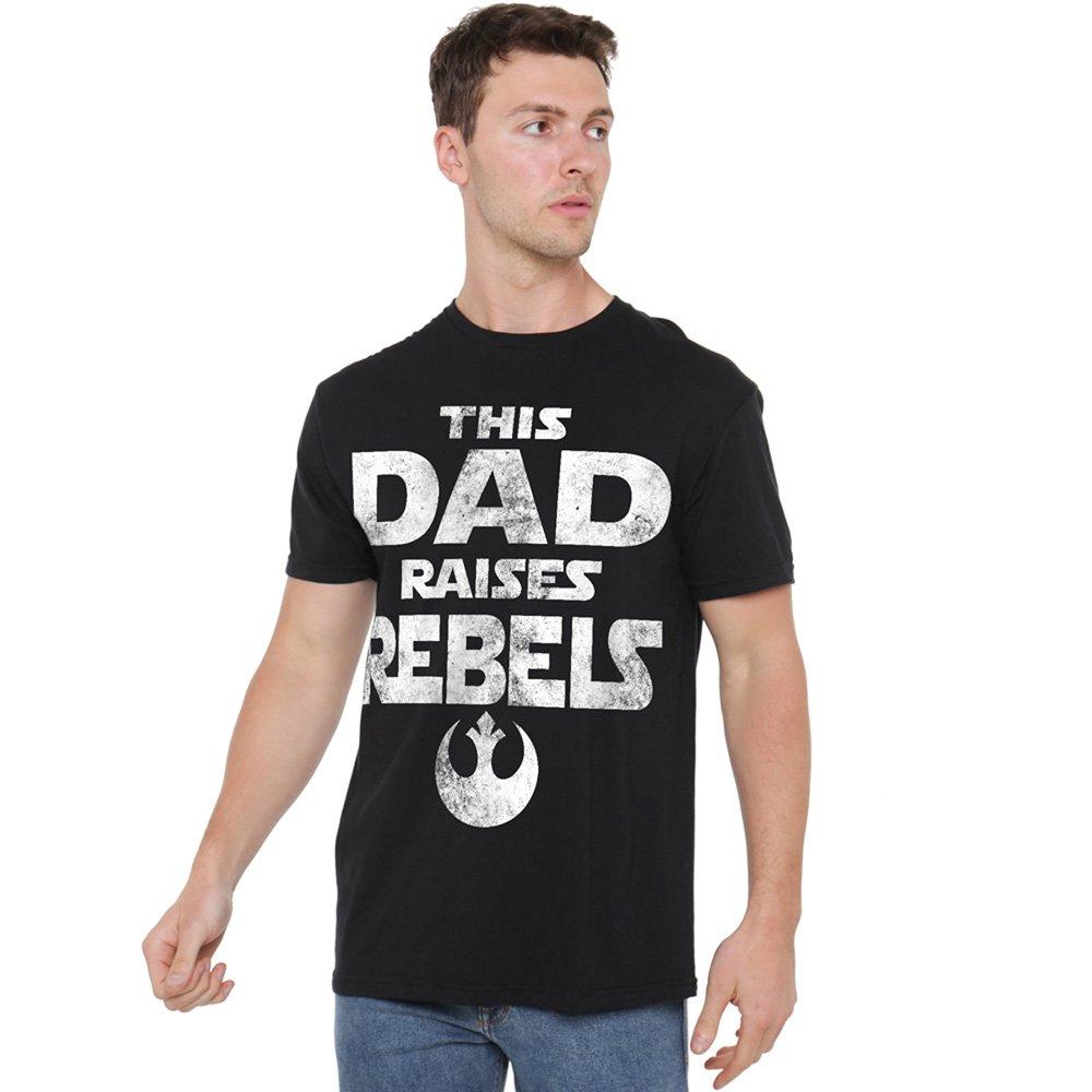 Black - Star Wars - Star Wars FatherS Day Dad Raises Rebels Mens T-Sh - 1