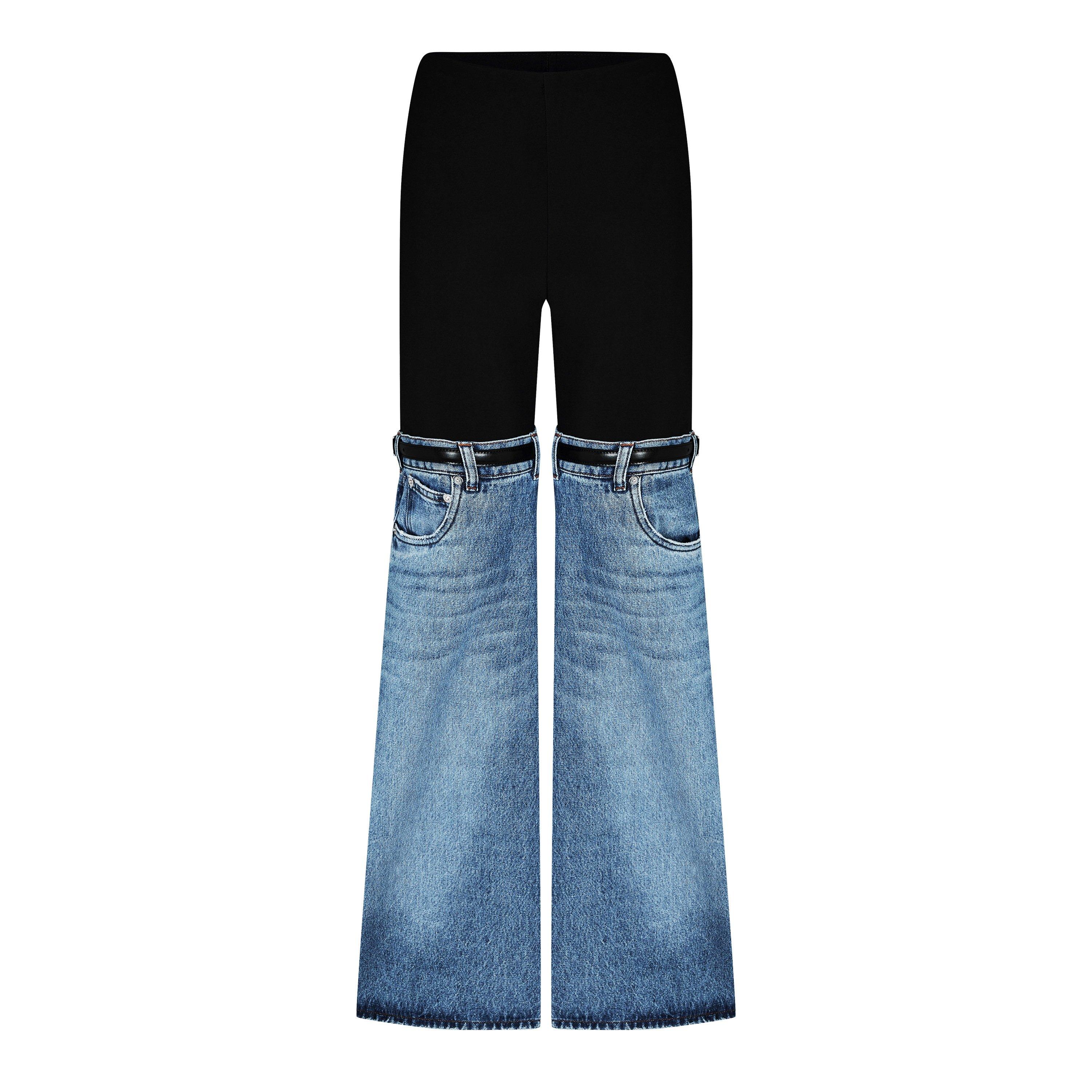 BLACK/W BLUE - Coperni - Hybrid Flare Trouser - 4