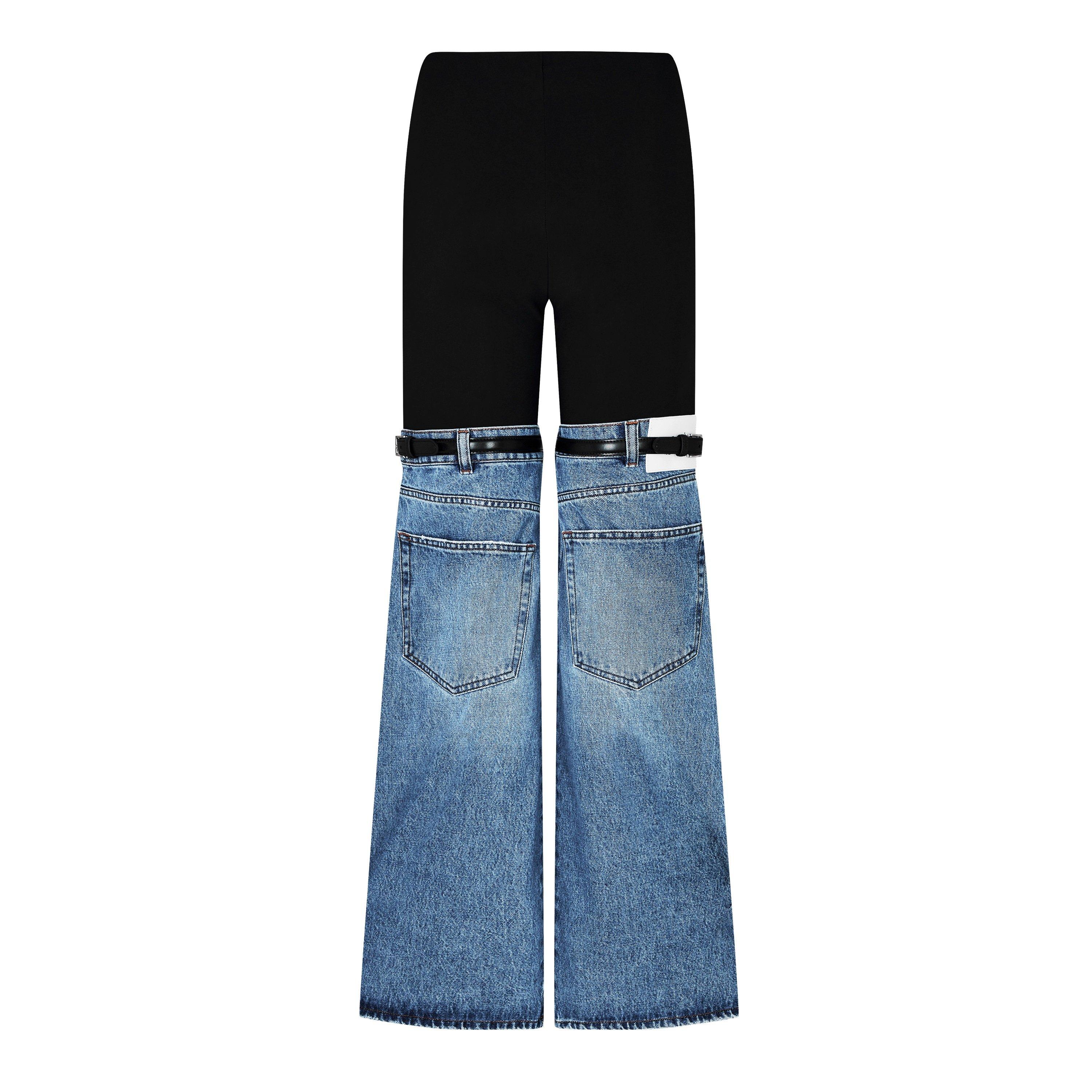 BLACK/W BLUE - Coperni - Hybrid Flare Trouser - 5