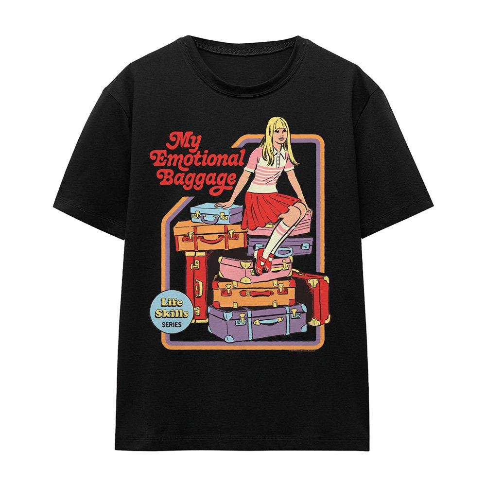 Black - Steven Rhodes - Steven Rhodes My Emotional Baggage T Shirt Black - 4