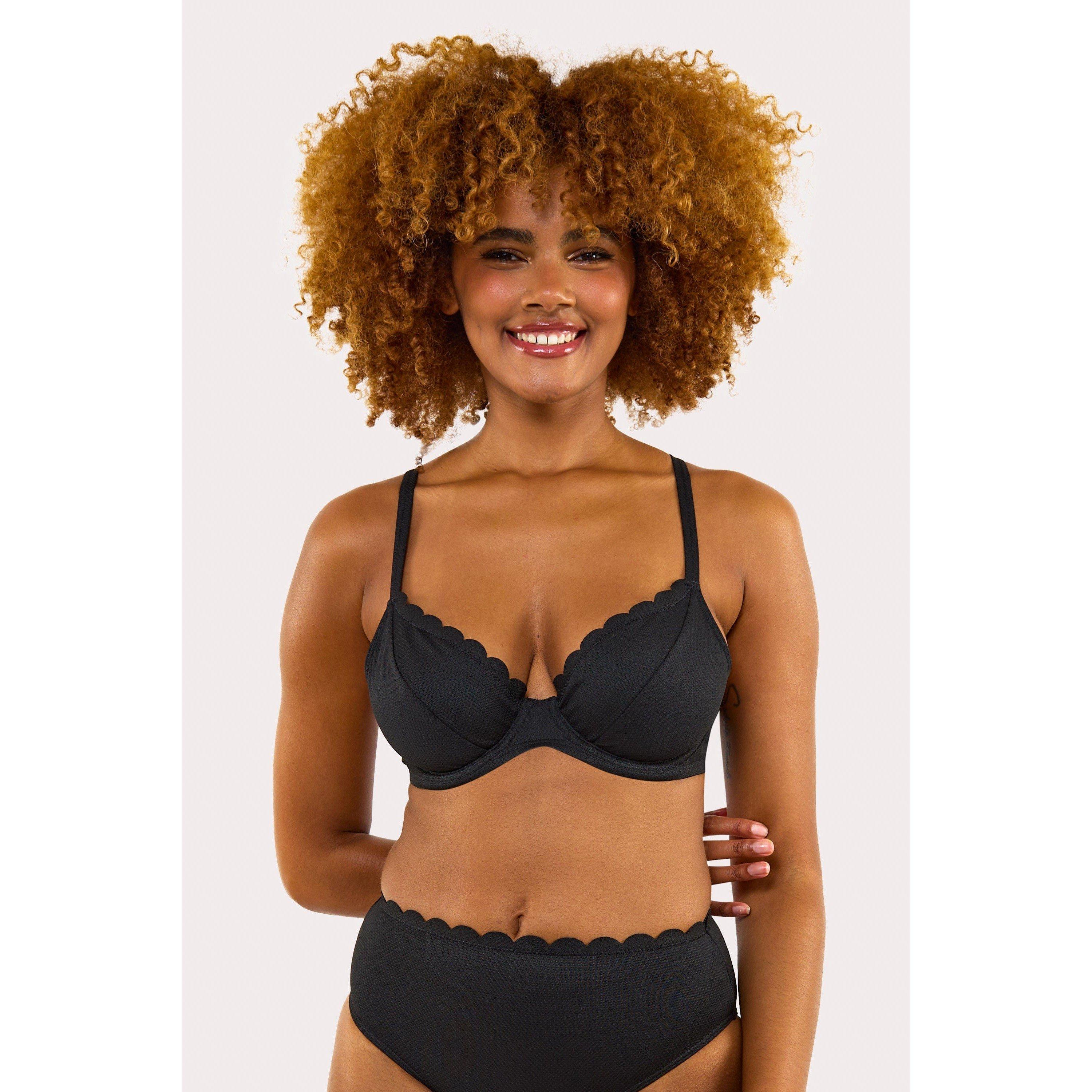 Black - Peek and Beau - Fb Exclusive Mix/Match Scallop Wire Bikini - 1