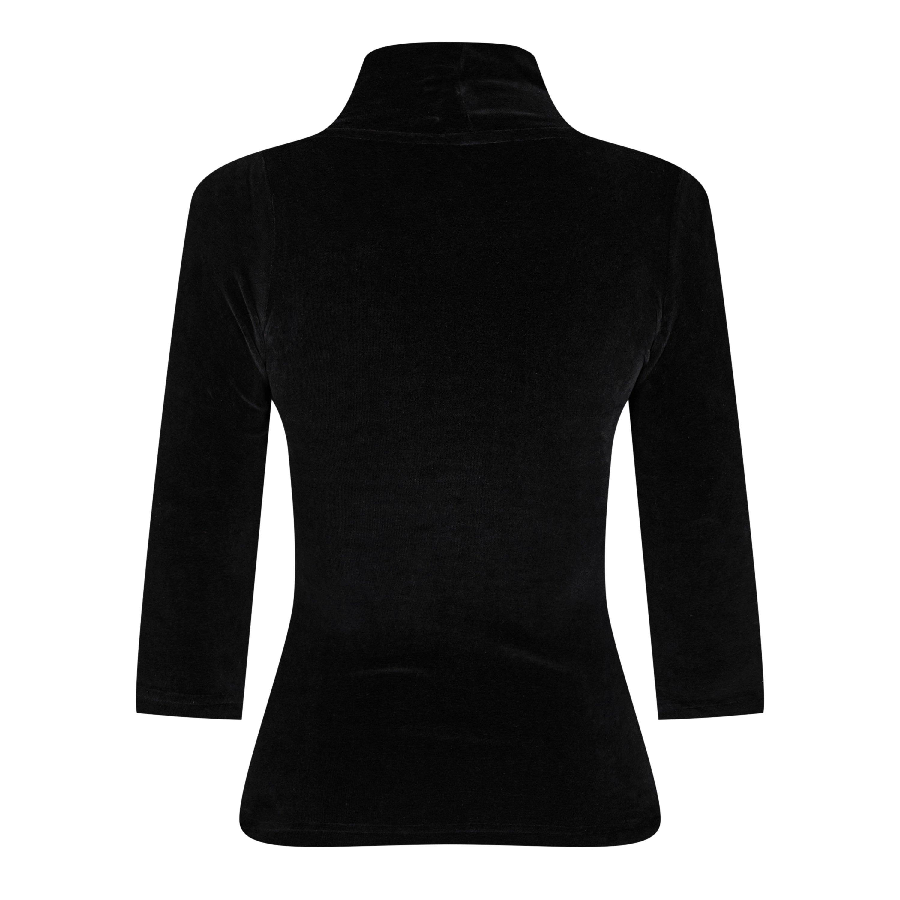 Black - Balenciaga - Scarf-Detail Velvet Top - 6