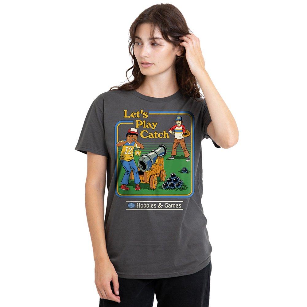 Charcoal - Steven Rhodes - Steven Rhodes LetS Play Catch T Shirt Charcoal - 1