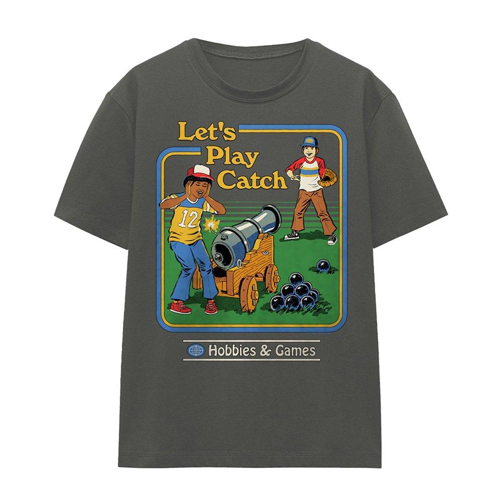 Charcoal - Steven Rhodes - Steven Rhodes LetS Play Catch T Shirt Charcoal - 4