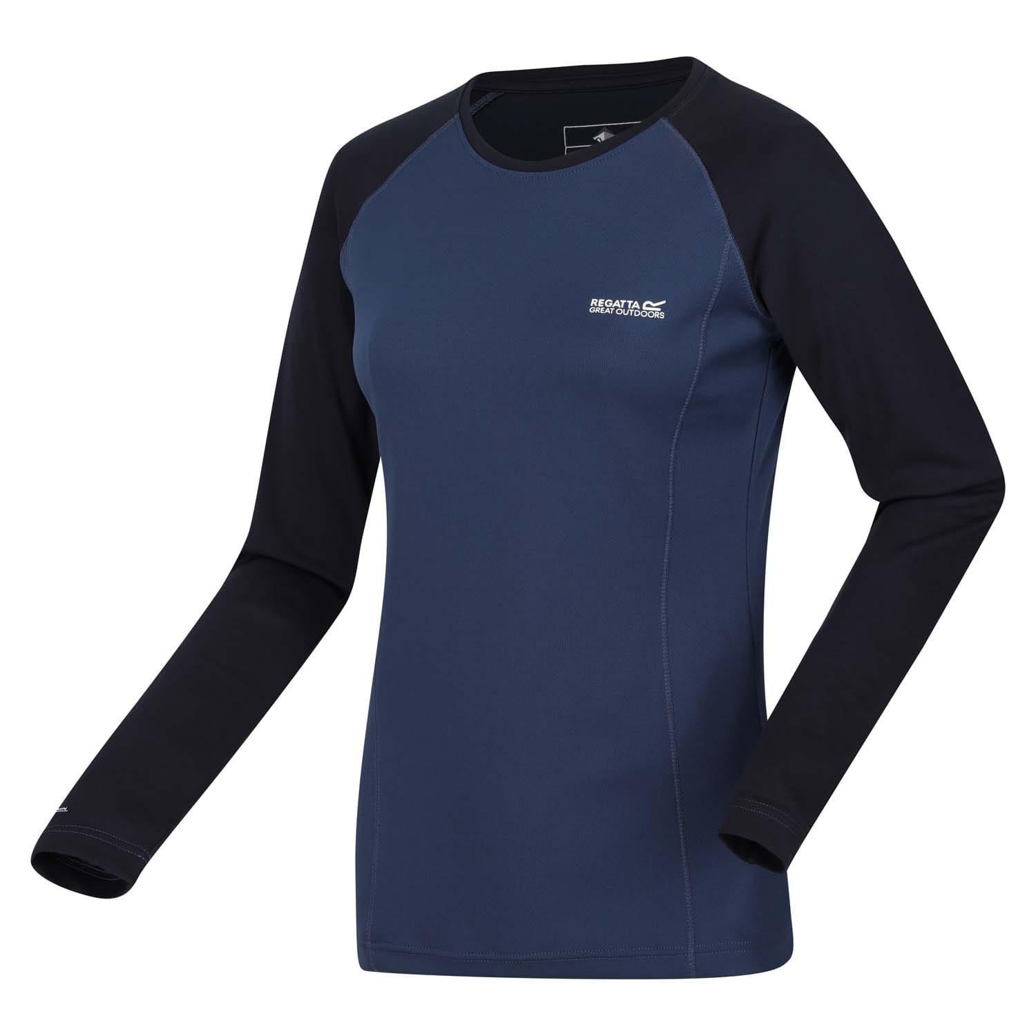 Navy - Regatta - Bampton Wicking Long Sleeve Base Layer Top - 3