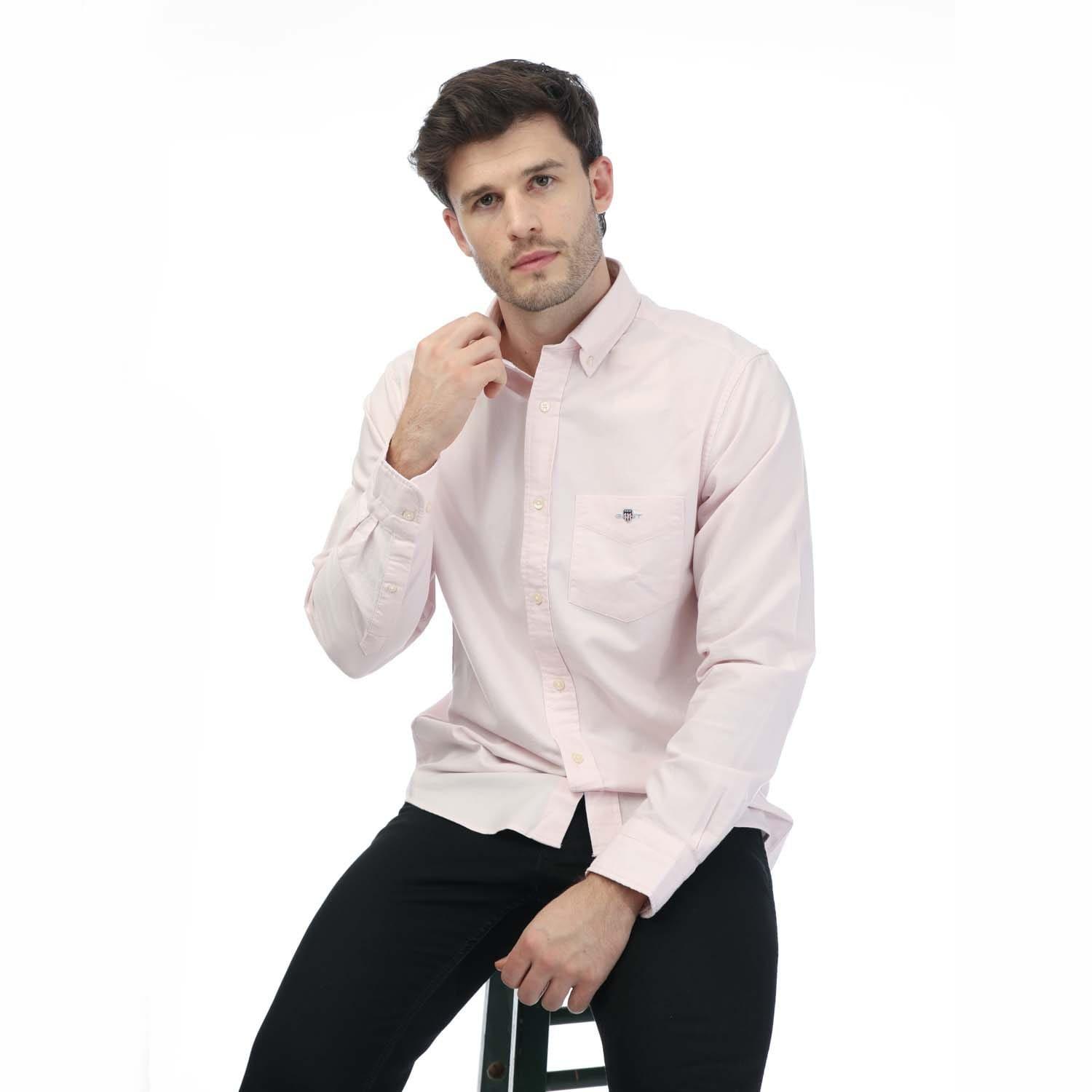 Pink - Gant - Regular Oxford A.Shield Shirt - 4