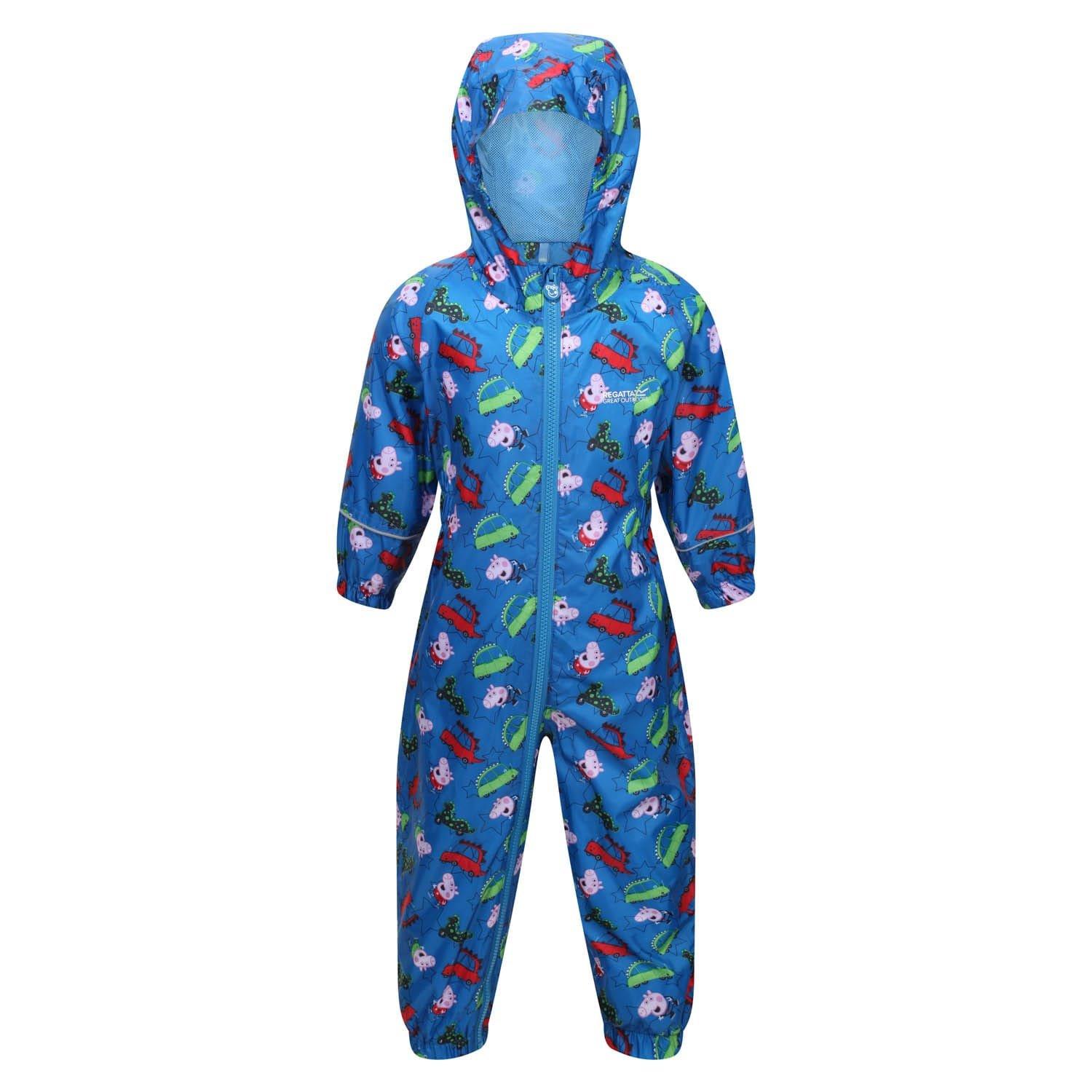 Blue - Regatta - Peppa Pig Pobble Waterproof Rainsuit - 3
